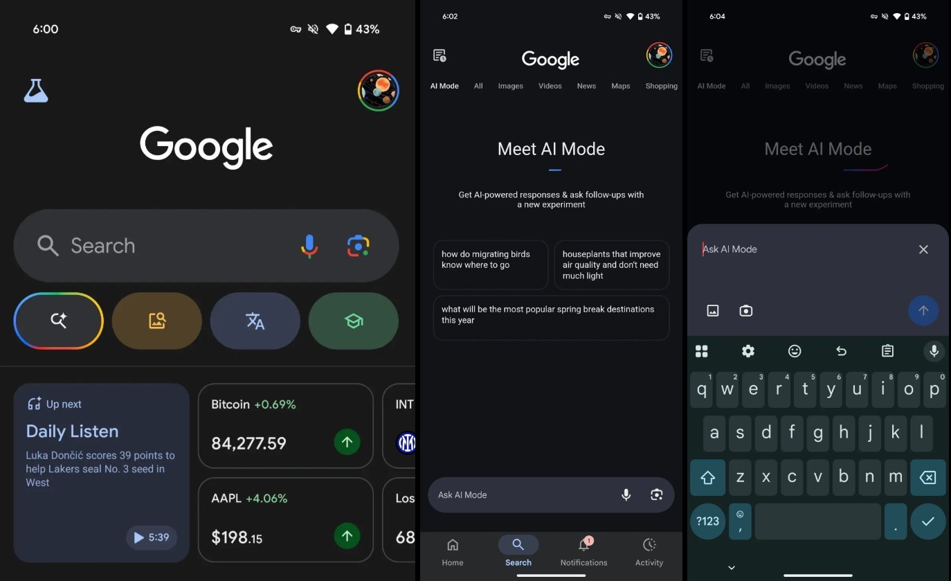 Google, Android ve iOS Kullanıcılarına Yapay Zeka Entegreli Arama Deneyimleri Sunuyor