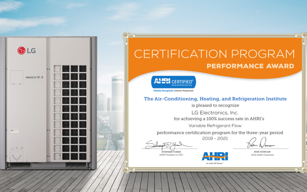 LG, üst üste beşinci yıl AHRI Performans Ödülü’nün sahibi oldu