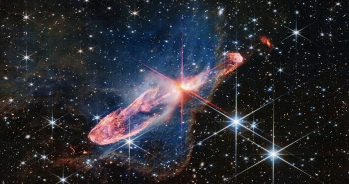 Webb teleskobu 1470 ışık yılı uzaktaki genç yıldız çiftinin fotoğrafını çekti