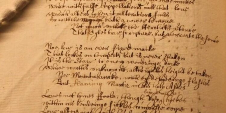 Oxford Üniversitesi’nde Shakespeare’in Daha Önce Bilinmeyen Şiiri Keşfedildi